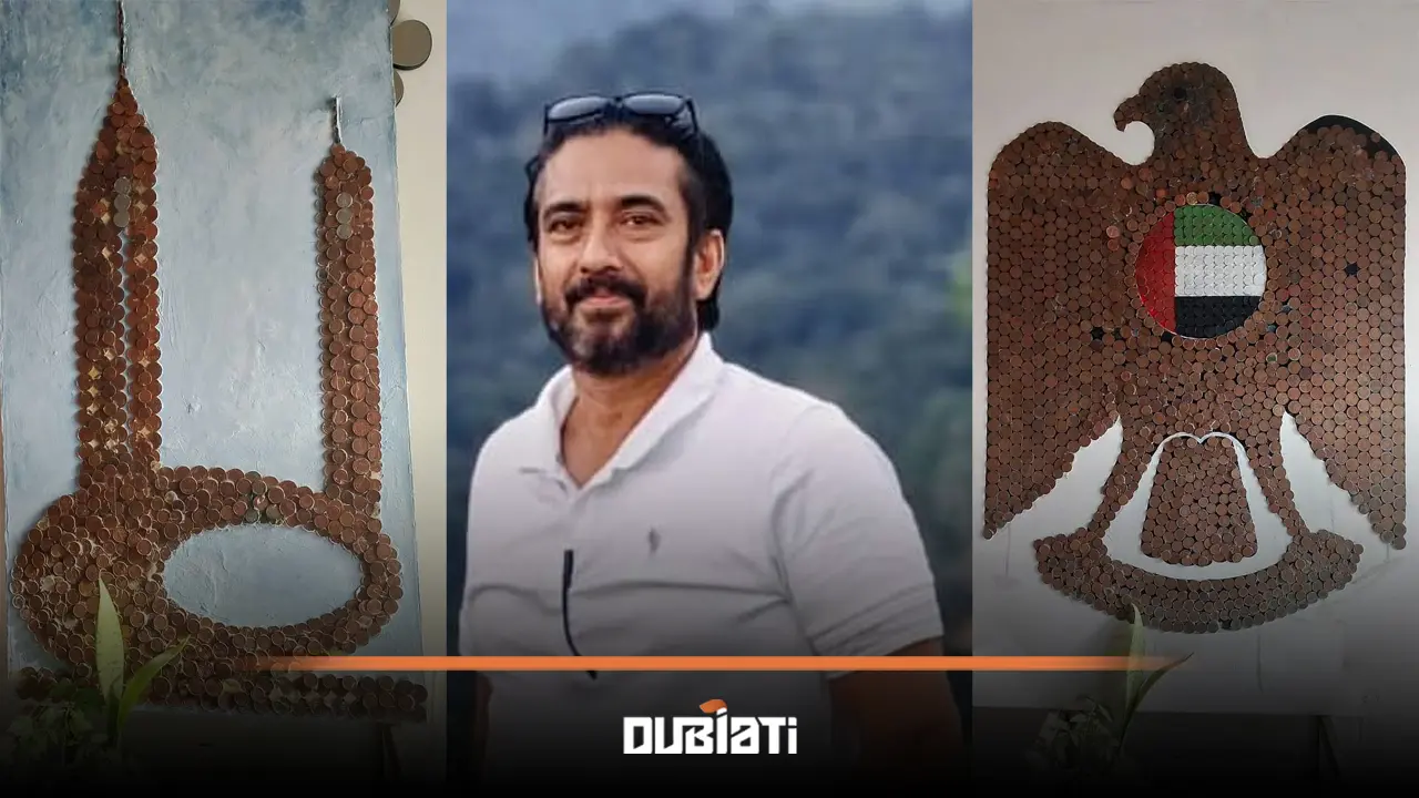 خلق پرتره رهبران امارات با 50 هزار سکه