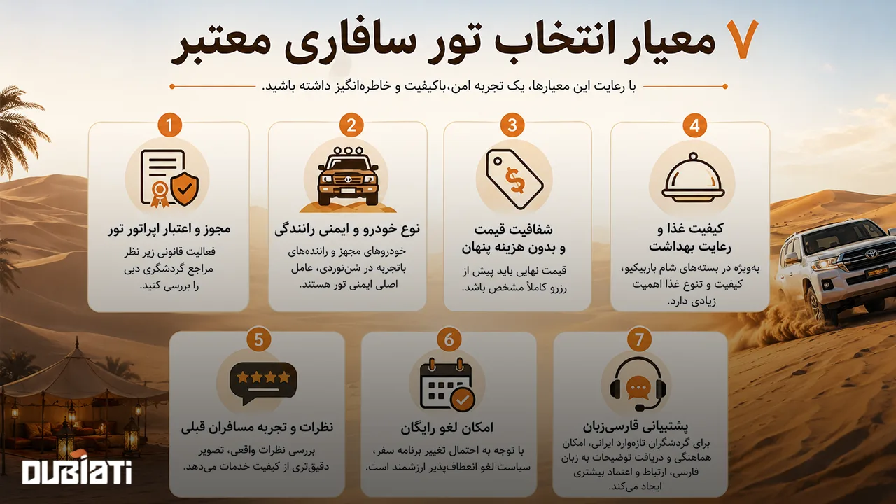 7 معیار انتخاب تور سافاری معتبر