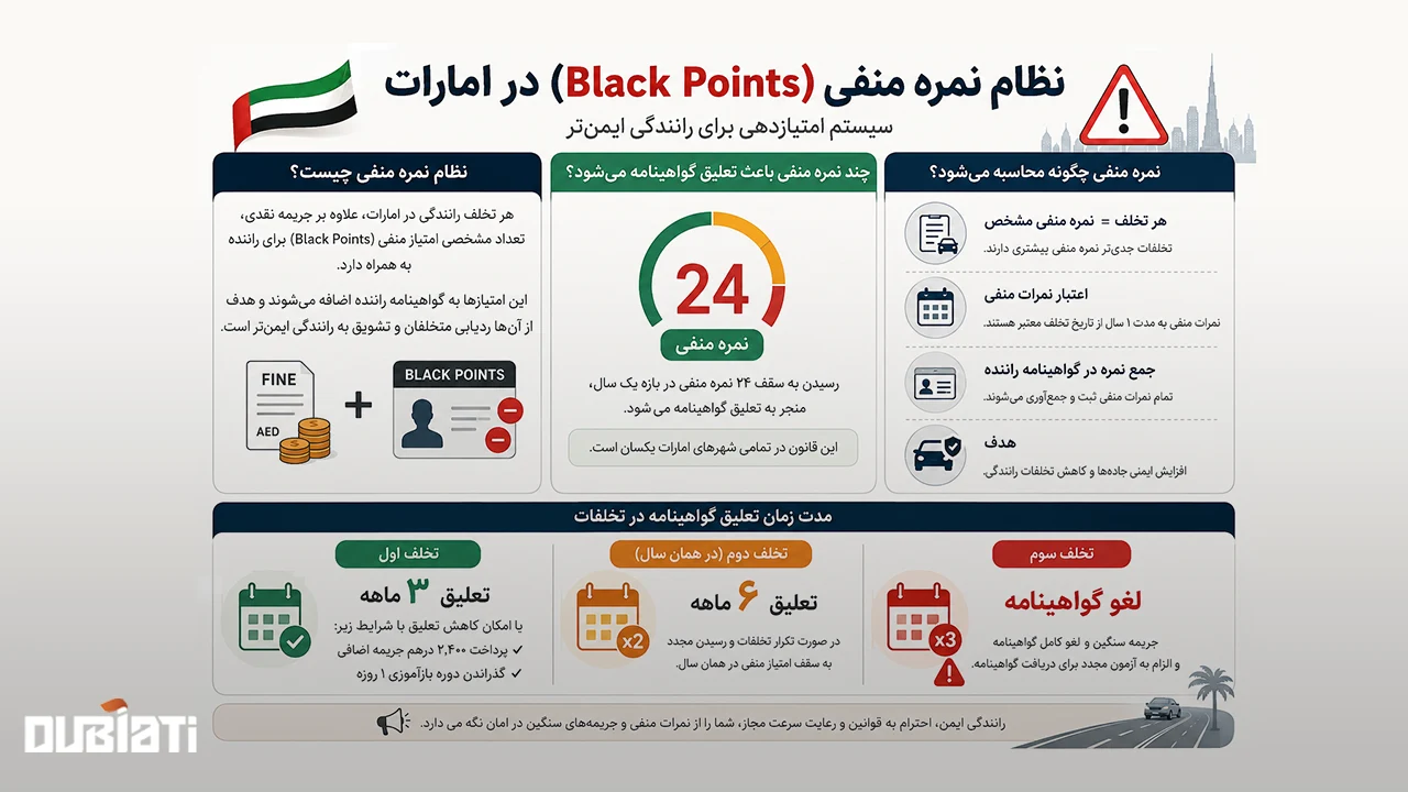 نظام نمره منفی (Black Points) در امارات